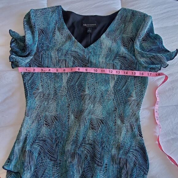 Connected Apparel Tiered V-Neck Dress 8 - Picture 4 of 8